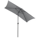 Livingandhome Rectangular Rotating Patio Parasol for Outdoor Sunshade and Drizzle, LG0451