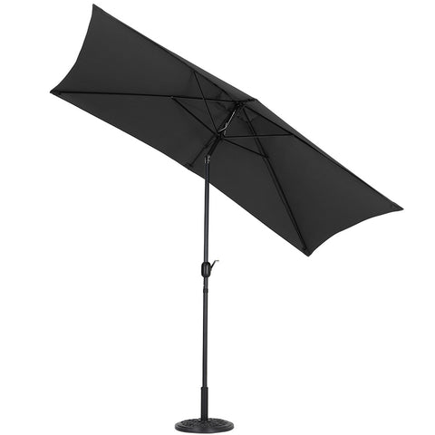 Waterproof Rectangular Parasol for Outdoor with Round Base, LG0453LG0454