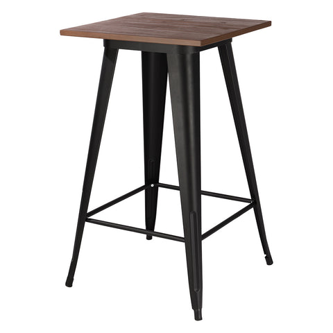 Livingandhome Metal Industrial Style Square Table Bar High Table, ZH0267