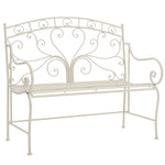 Folding Vintage 2 Seater Scroll Swan Iron Leisure Bench, AI0900