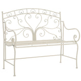 Folding Vintage 2 Seater Scroll Swan Iron Leisure Bench, AI0900