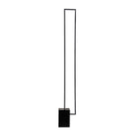 Livingandhome Metal Rectangular LED Floor Lamp with Black Base, FI0461