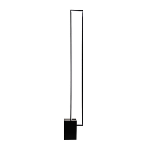 Livingandhome Metal Rectangular LED Floor Lamp with Black Base, FI0461
