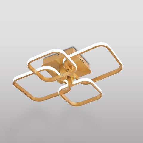 Contemporary Square LED Semi Flush Ceiling Light, LG0856