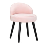 Modern Velvet Dressing Table Stool with Solid Wood Legs, ZH0454