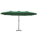 Large Double-sided Twin Garden Parasol with Crank without Base, LG0802