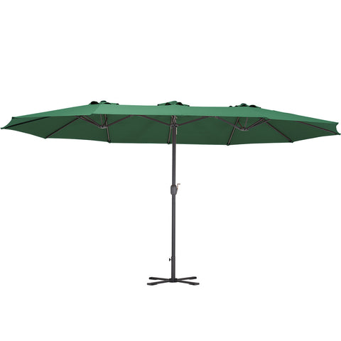 Large Double-sided Twin Garden Parasol with Crank without Base, LG0802