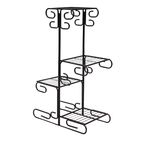 European Black Metal Plant Pot Stand for Indoors, SP2092