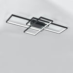 Livingandhome Neutral Style Rectangular LED Semi Flush Ceiling Light, LG0709
