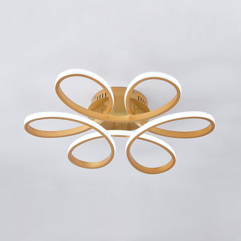 Livingandhome Modern Acrylic Petal LED Semi Ceiling Light, LG0845