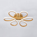 Livingandhome Modern Acrylic Light-adjusted Petal LED Semi Ceiling Light, LG0846