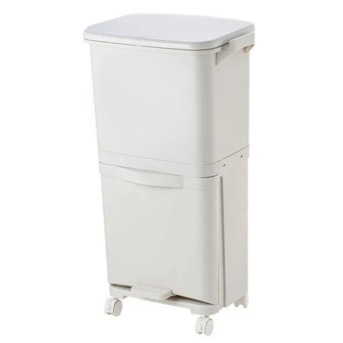 Livingandhome 38L Rubbish Dustbin Recycling Bin Rubbish Trash Home Kitchen White, WH0972