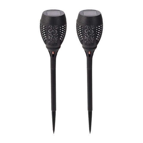 Livingandhome 2X Outdoor Solar LED Torch Lights Garden Path Stake, SW0493