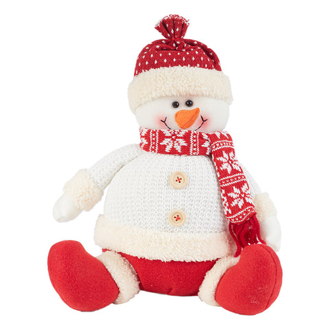 Livingandhome Cute Xmas Snowman Plush Stuffed Christmas Toy for Children, CD0488