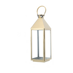 Slim Rectangular Metallic Lantern in Gold for Home Decor, LG0523