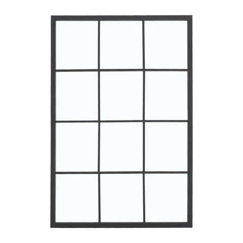 Classic Window Mirror Wall Accent Metal Framed Mirror, FI0408