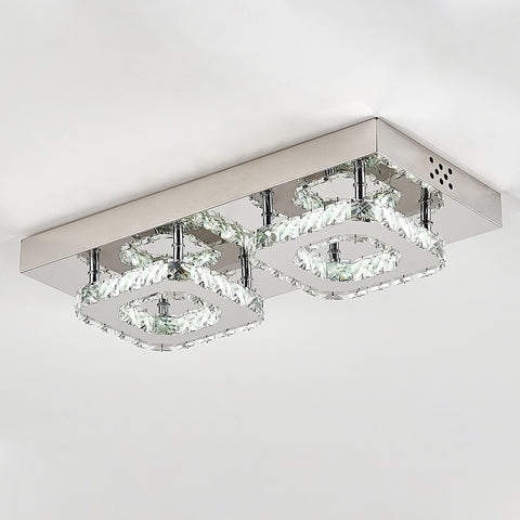 Livingandhome Modern Small Crystal LED Ceiling Light for Hallways and Corridor, LG0729