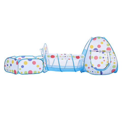 Livingandhome 3-in-1 Play Tent Set for Kids Pop Up with Tunnel Ball Pit Playhouse, WF0045