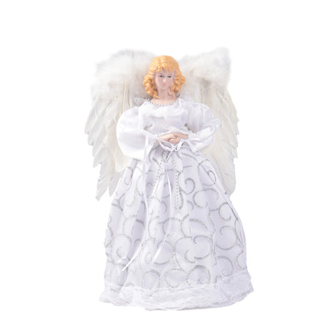 Livingandhome Angel Christmas Tree Topper with LED Lights Home Decor, CD0512