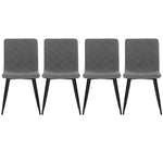 Livingandhome Set of 4 Modern Urban Style Armless Dining Chairs, JM1995