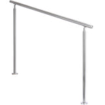 Livingandhome Silver Floor Mount Stainless Steel Handrail for Slopes and Stairs, LG0343