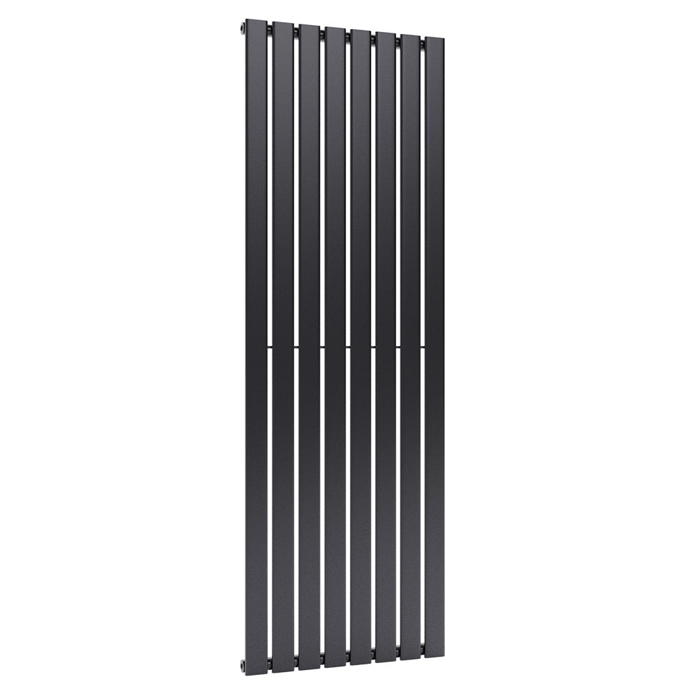 Livingandhome Steel Smoke Grey Vertical Tall Radiator with Single Pane ...