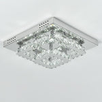 Livingandhome Square Large-size Glamourous Crystal LED Ceiling Light, LG0737