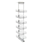 Livingandhome Tall and Narrow 6-Tier Metal Kitchen Pull-out Kitchen Cabinet Basket Shelf, LG0167LG0168LG0169