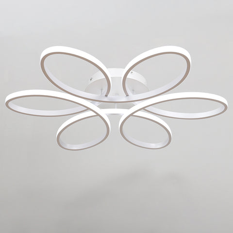 Livingandhome Modern Acrylic Petal LED Semi Ceiling Light, LG0423