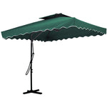 Double Top Garden Cantilever Parasol with Cross Base, LG0811
