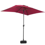 Waterproof Rectangular Parasol for Outdoor with Plastic Base, LG0448LG0455