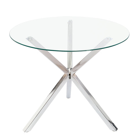 Dining Table Round Tempered Glass Coffee Table, ZH0270ZH0271