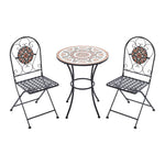 Livingandhome 3-Piece Mosaic Garden Dining Set, LG1036LG1037