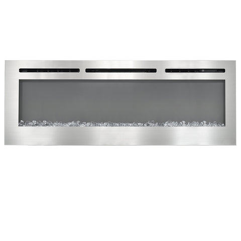 60-inch Recessed Electric Fireplace with Remote Control, PM0883