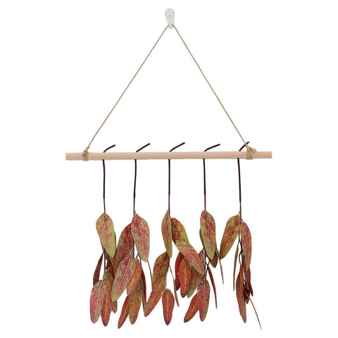 Farmhouse Wall Hanging Decor Artificial Red Eucalyptus, SW0257
