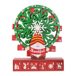 Livingandhome Christmas Wooden Ferris Wheel Advent Calendar with Base, WZ0011