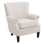 Livingandhome Channel Deep Cushioned Armchair with Nailhead Trim, JM2151 (JM1688)