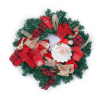 Livingandhome Santa Claus Christmas Wreath for Front Door Window Fireplace, CD0478
