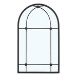 Arched Wall Hanging Metal Windowpane Mirror Home Decoration, FI0404
