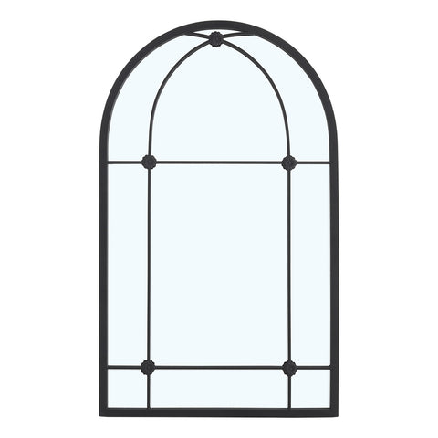 Arched Wall Hanging Metal Windowpane Mirror Home Decoration, FI0404
