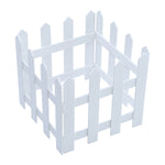 Livingandhome Wooden Christmas Tree Picket Fence for Family Holiday Decoration, SW0333