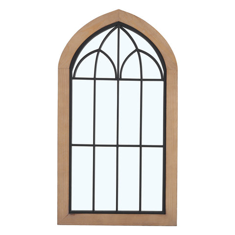 Window Pane Wall Mirror Solid Wood Frame Living Room Entryway Decor, FI0405