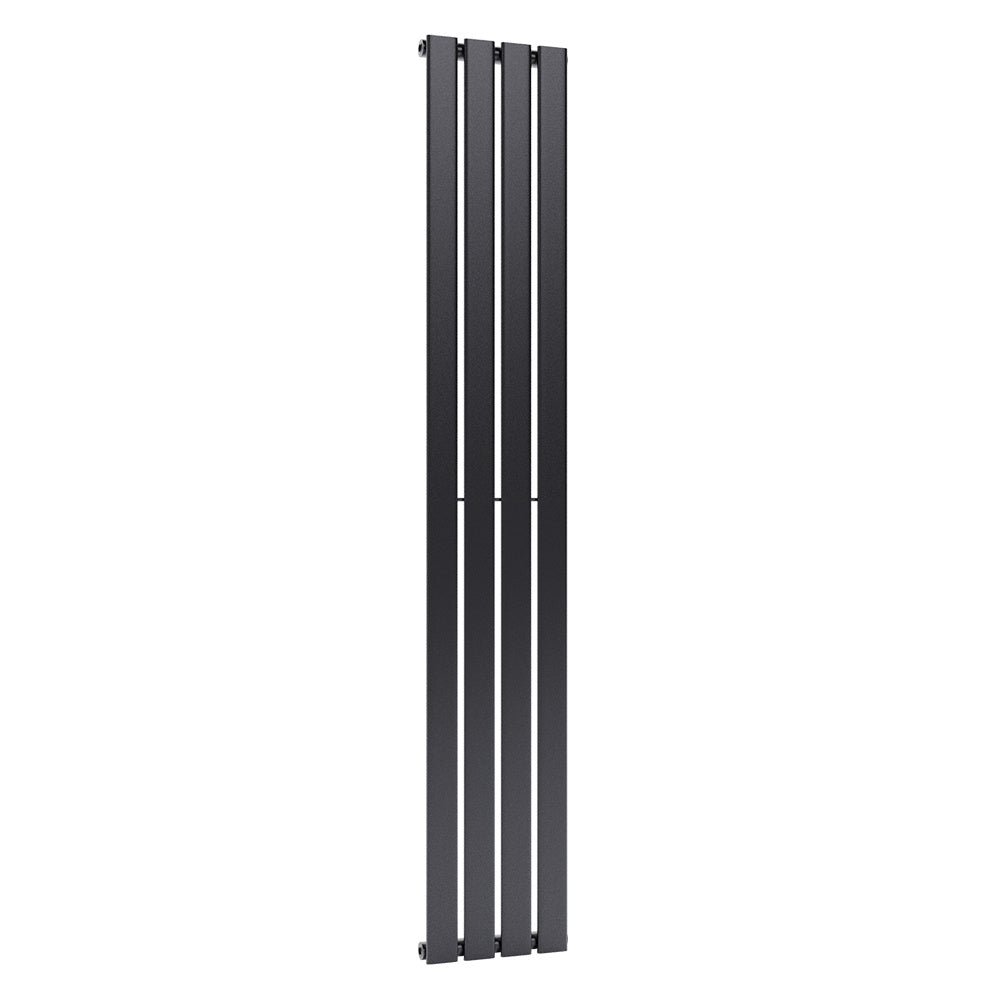 Livingandhome Steel Smoke Grey Vertical Tall Radiator with Single Pane ...