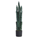Livingandhome 90cm Artificial Fake Snake Plant in Pot, PM1238