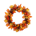 Livingandhome Artificial Maple Leaf Wreath Outdoor Decoration for Halloween, SP1784