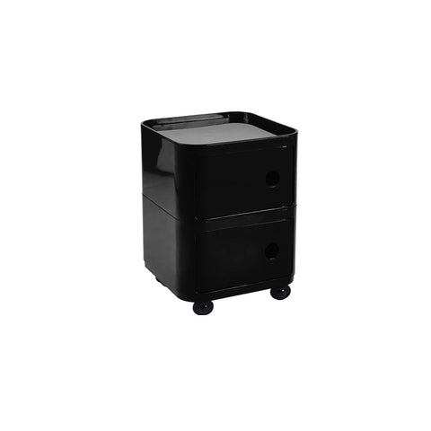 Livingandhome Square Multi-Tiered Plastic Storage Drawer Unit with Wheels, ZH1255