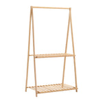 Livingandhome 2-Tier Bamboo Hanging Plant Stand Folding Planter Rack, SW0389