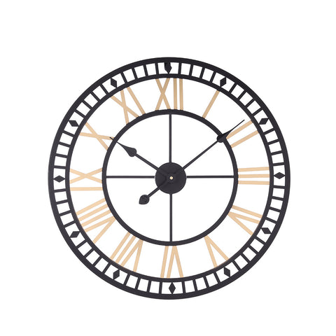 Livingandhome Metal Roman Numeral Modern Wall Clock, SW0025
