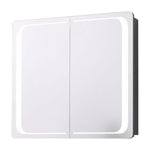 Livingandhome Surface Mount Double-Sided Door Mirror Cabinet with LED Lighting, DM0119