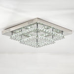 Livingandhome Square Large-size Glamourous Crystal LED Ceiling Light, LG0748